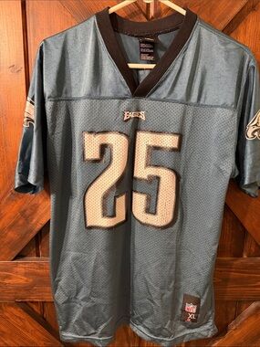 NFL Eagles McCoy #25 Teal and Black Football Jersey